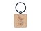 Suspicious Chihuahua Dog Engraved Wood Square Keychain Tag Charm